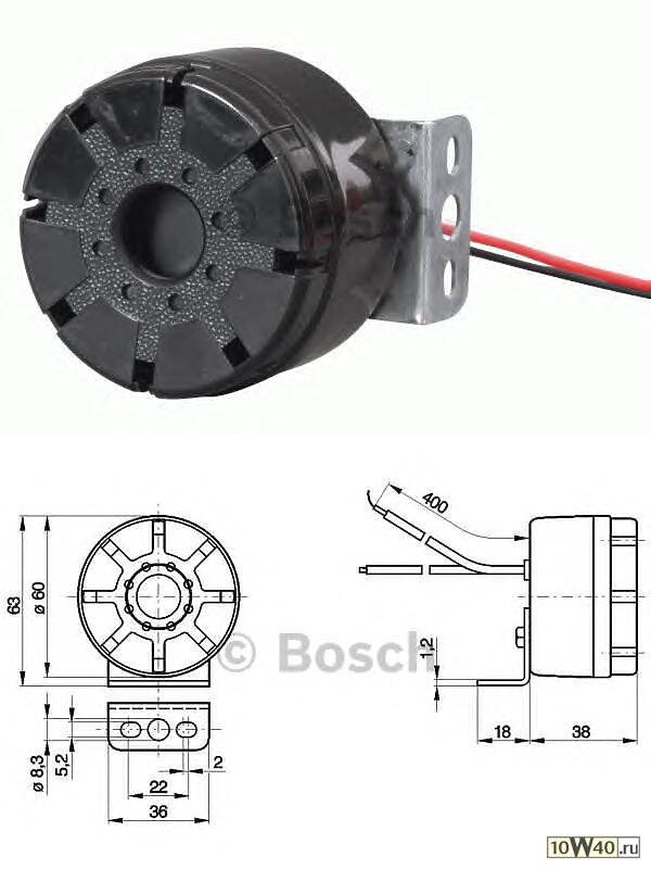 с кронштейном звуковой 12 / 24v d=70mm >97db 3000+-200hz\universal