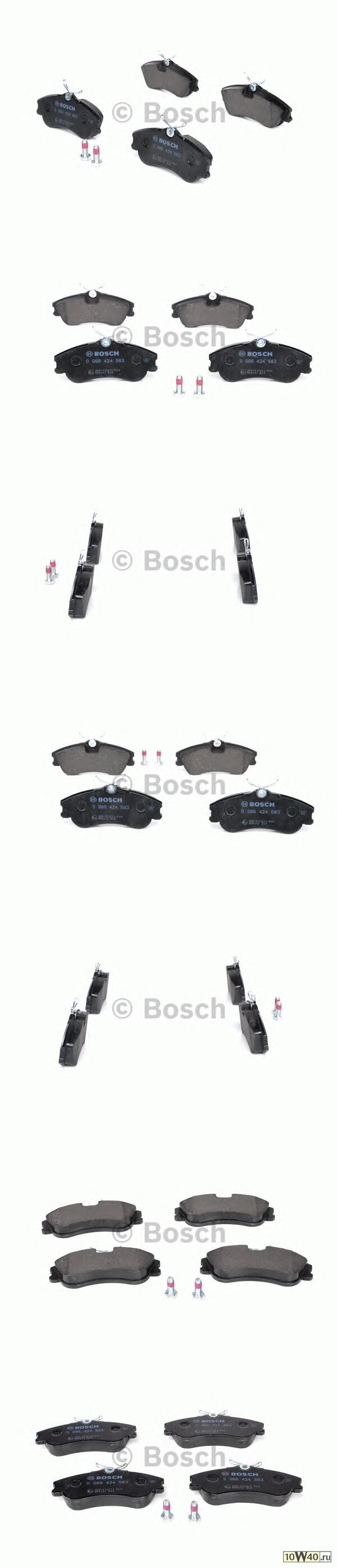 Колодки тормозные дисковые BOSCH
