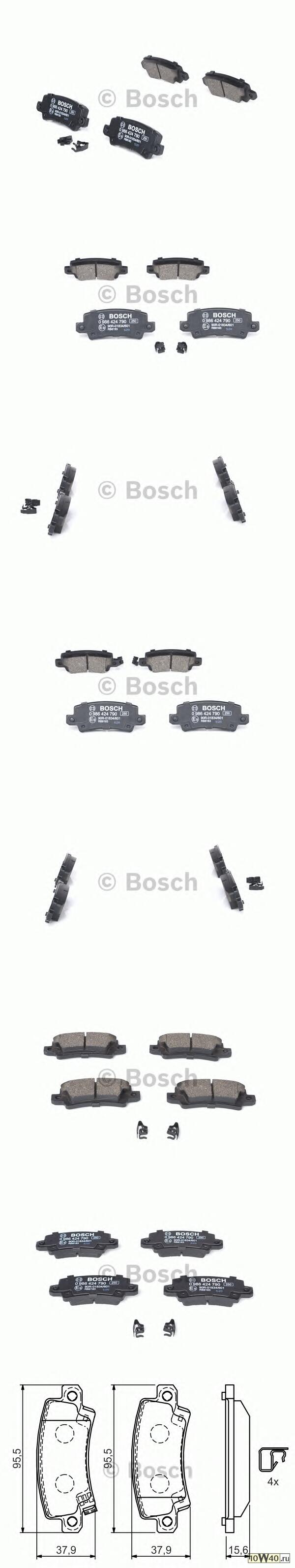0 986 424 790_=874 02 !колодки дисковые з. Toyota Corolla 1.4i-2.0D диск 15