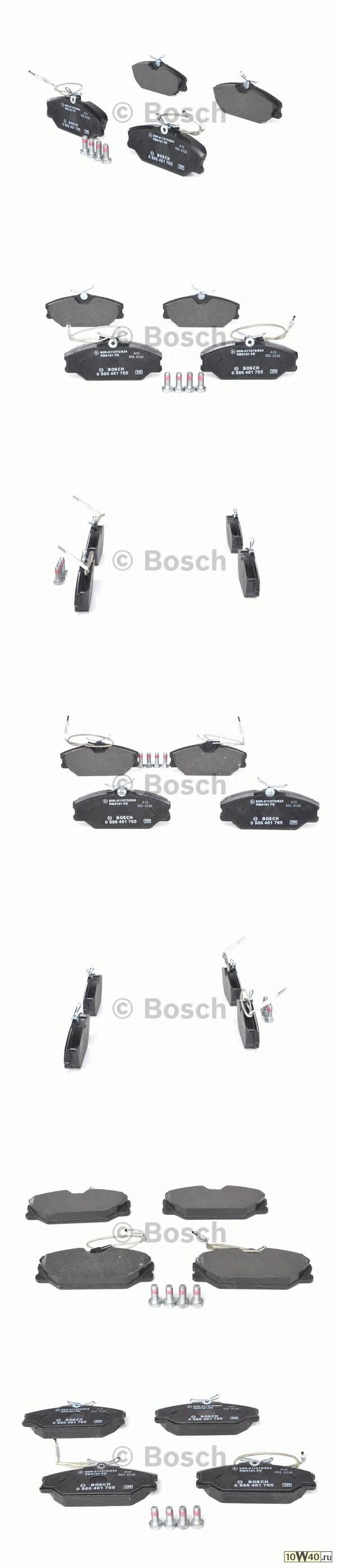 0 986 461 765 208 12 колодки дисковые п.\renault laguna 1.6-2.2dti 93-01 / megane 1.6-1.9dti 96>