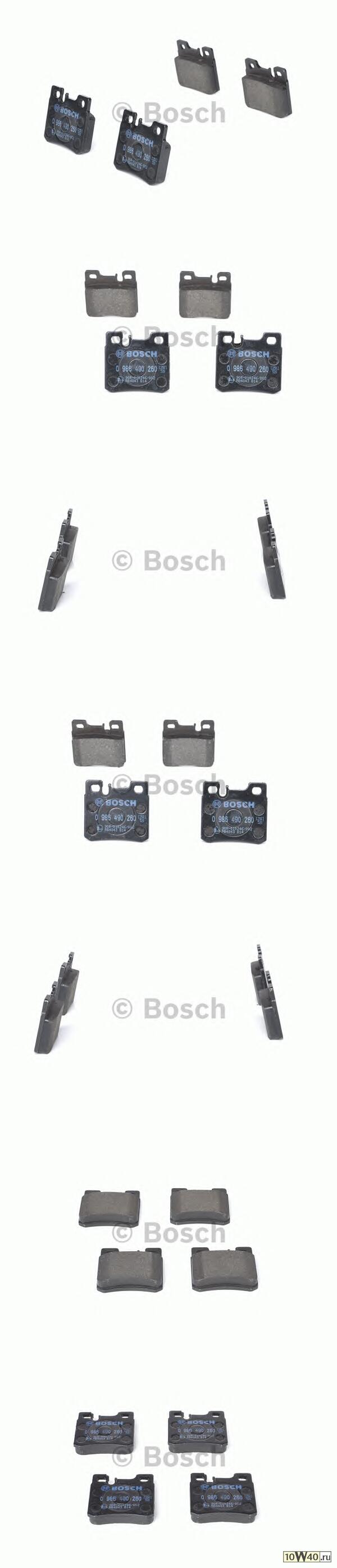 0 986 490 260 282 20 колодки дисковые з.\ mb w124 2.0-3.0d / td 84-95 / w210 2.0 / 2.3 / 2.2d-3.0d 95-97