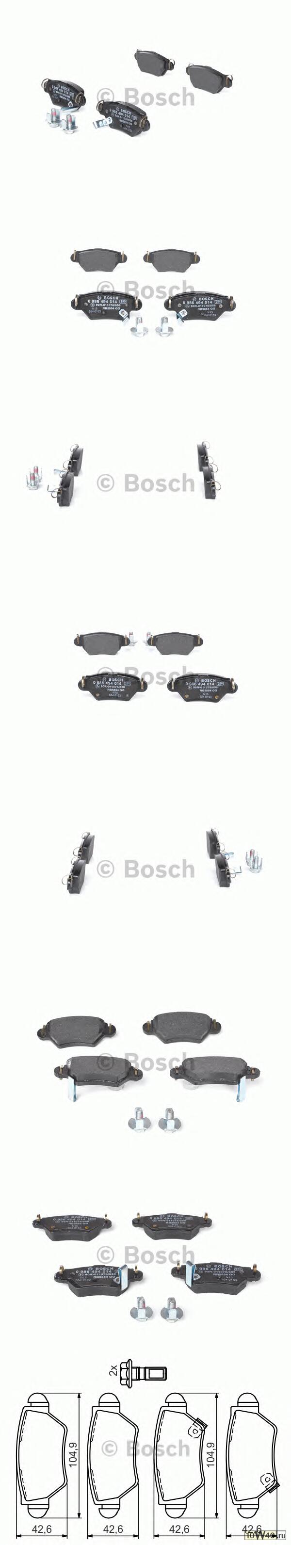 0 986 494 014 685 22 колодки дисковые з.\ opel astra 1.8i-2.0dti 98-01 / zafira 1.8i-2.0dti 00-01