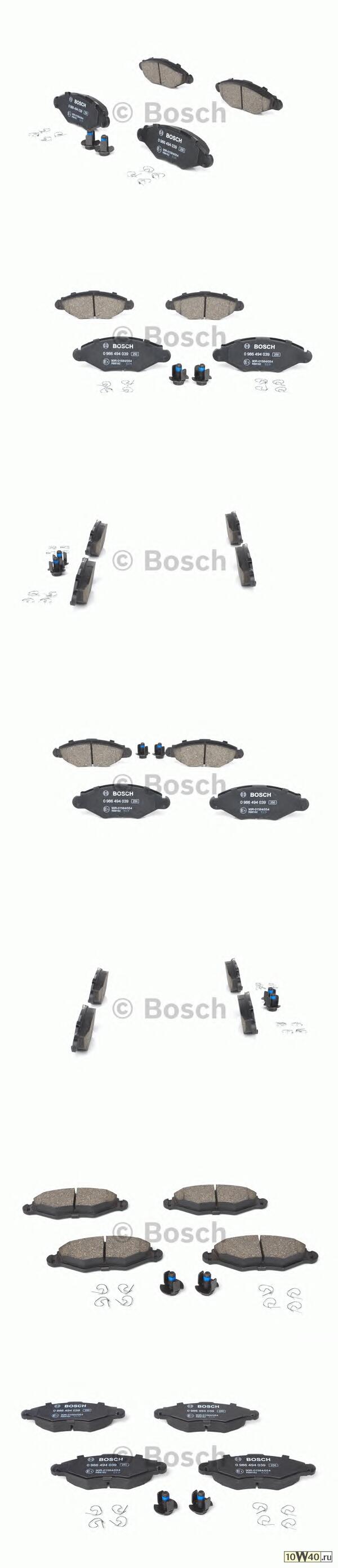 0 986 494 039_=643 20=654 020B-SX=223739 !колодки дисковые п. Peugeot 206 1.4/1.6/1.4HDi/1.9D 01>