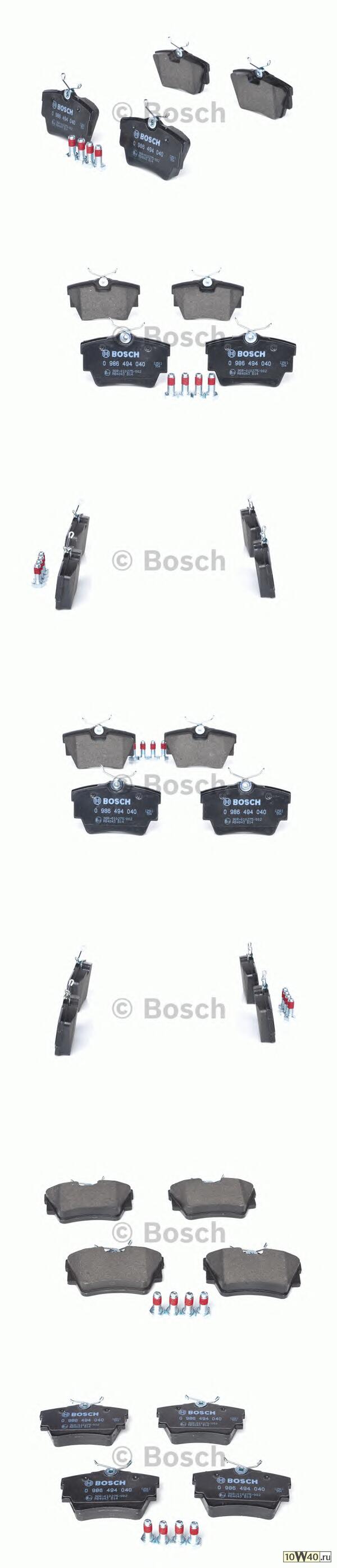 0 986 494 040_!колодки дисковые з._ Renault Trafic
