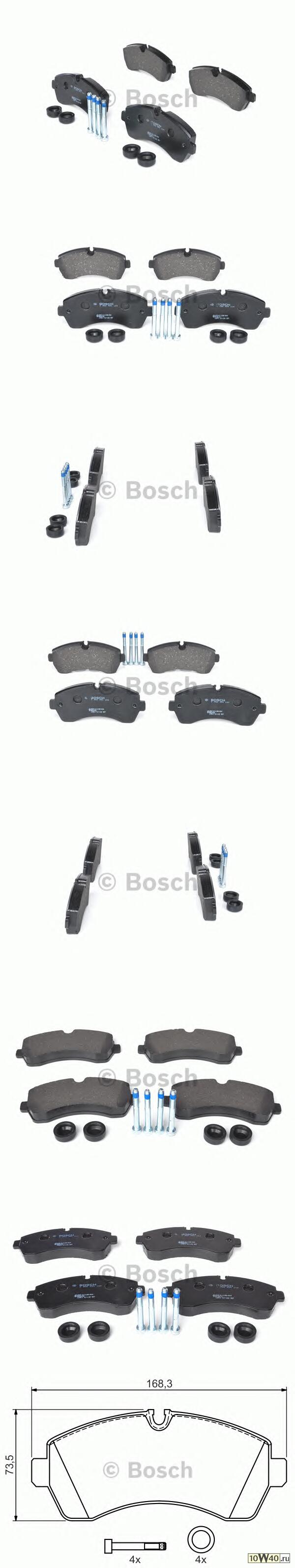 0 986 494 194 1243 00 колодки дисковые п.\ mb sprinter 509cdi-518cdi, VW crafter 50 2.5tdi 06>