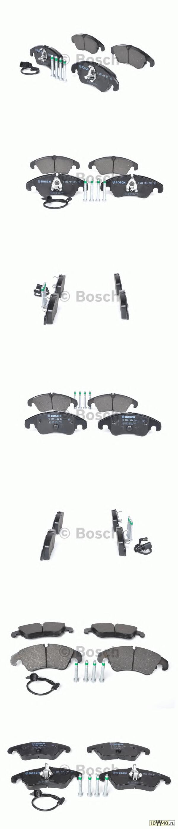 0 986 494 201 колодки дисковые передние\ audi a4 / a5 / s5 / q5 1.8tfsi / 3.2fsi / 2.0tdi-3.0tdi 06.07>
