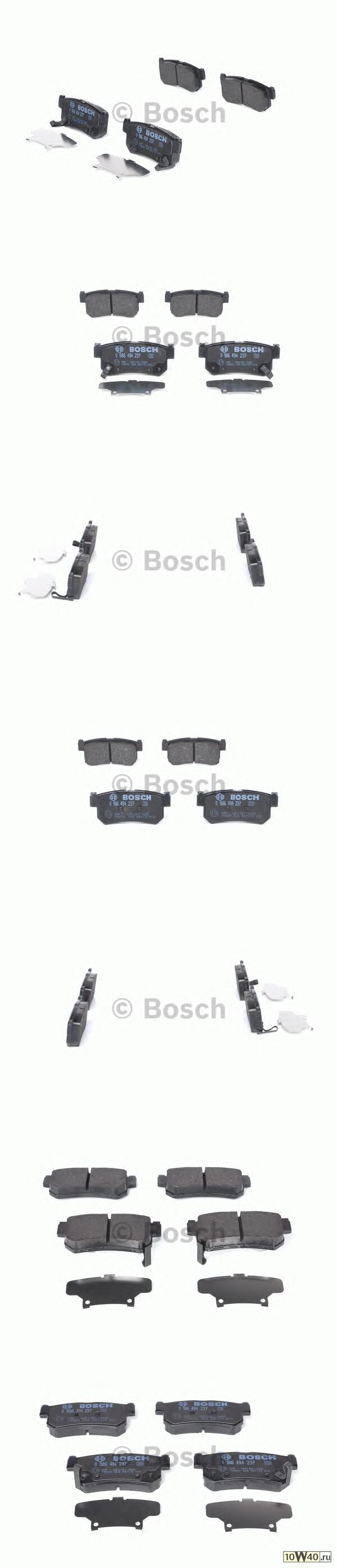 0 986 494 237 колодки дисковые задние\ ssangyong rexton 2.7xdi / 2.9d / 3.2i v6 02>