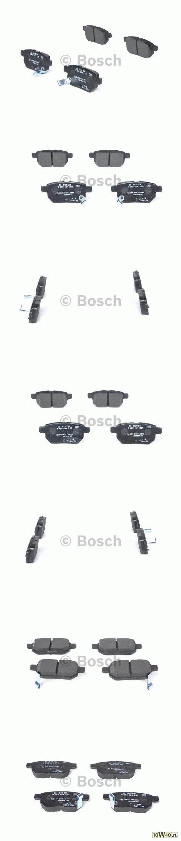 0 986 494 255 1286 02 колодки дисковые з.\ toyota auris 1.4vvt-i -2.2d 07> / yaris 1.0vvt-i 06>