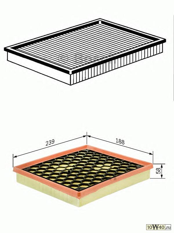 фильтр воздушный\ opel vectra b 2.2 dti 16v 00>