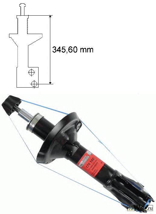амортизатор передний газовый  VW Passat 1.6-2.8 88-97