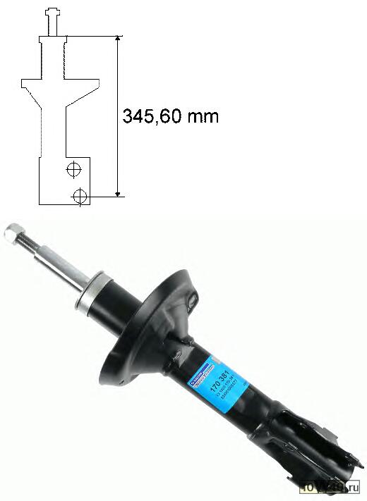 АМОРТИЗАТОР ПОДВЕСКИ VW SANTANA 1.8 1995-1999