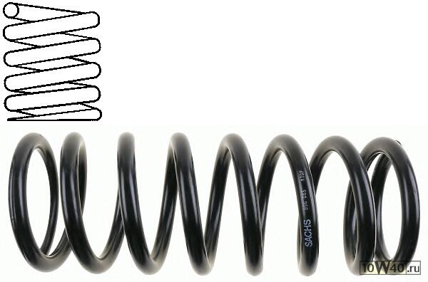 пружина задняя\ mb w123 2.0-3.0d <85