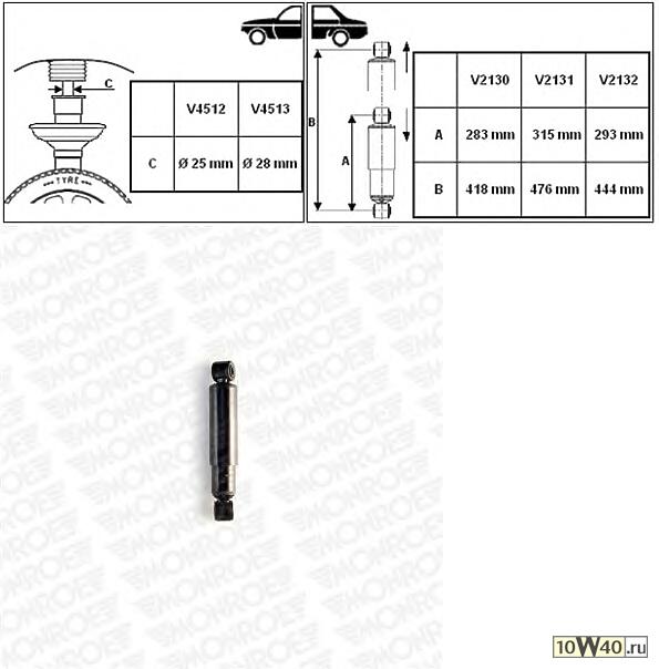 Амортизатор подвески задн CITROEN: JUMPER автобус 06-, JUMPER фургон 06- FIAT: DUCATO c бортовой платформой/ходовая часть  06-, DUCATO автобус  06-, DUCATO фургон  0