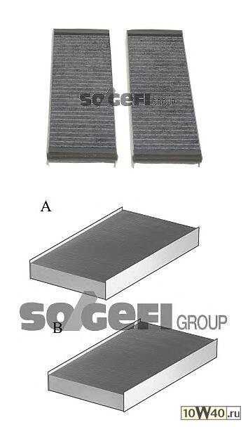 фильтр салона 2шт., угольный\ audi a6 II 2.0tdi-5.2fsi 04>