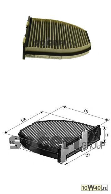 фильтр салона угольный\ mb w204 / s204 1.8-3.5 / 2.0cdi / 3.2cdi 07>