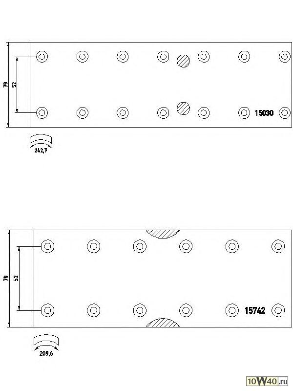 накладки тормозные компл. 407 d - 508 d (t1-series / t2-series) 410 - 613 (t1-series / t2-series) t1 / tn