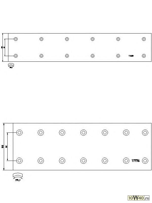 накладки тормозные компл. 325 0x100 0 задн.