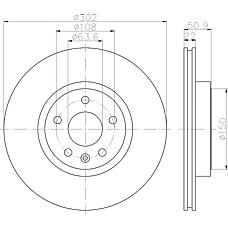 TEXTAR 92196403 (31277357) диск тормозной задний [302x22] 5 отв. с покрытием pro вентилируемый