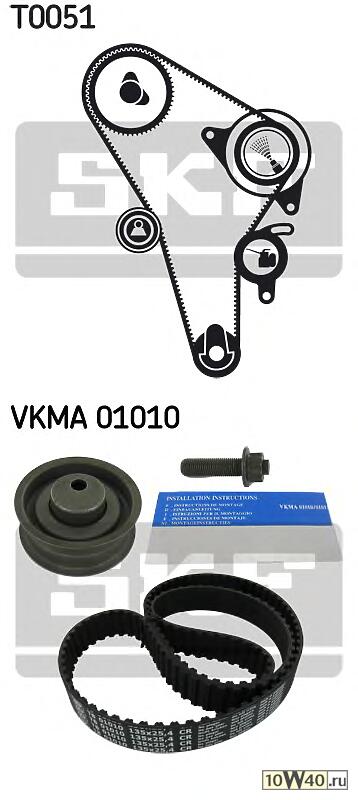рем.к-кт ГРМ  Audi 80, VW Golf/Passat/T3 1.5D-1.7D <93