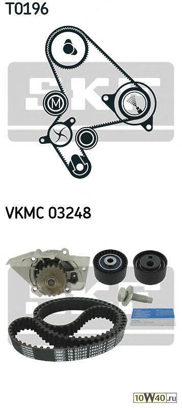 рем.к-кт грм с помпой\ fiat scudo, peugeot 807 / expert 2.0hdi / jtd 00>