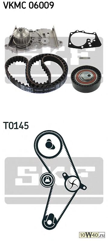 Водяная помпа +ролик+ремень ГРМ+прокладка