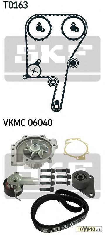 Ремкомплект ГРМ с водяным насосом FORD Focus II, Mondeo IV / VOLVO C30, S40 II, S60 II, S80 II, C70 II, V70 III
