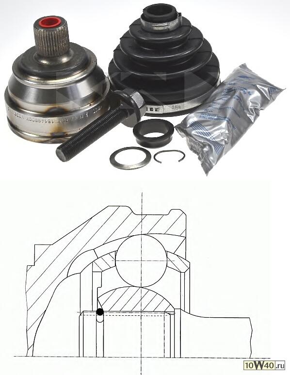 шрус наружный к-кт\ VW t4 1.8-2.5 / 1.9d / 2.4d / 1.9td 90>
