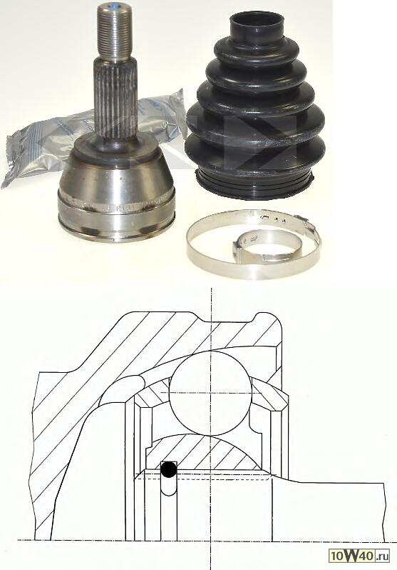 Код оригинала: XS4C3B413AA / XSC43B413AA, <BR>ШРУС наружн. Ford Focus 1.4 16V/1.6 16V/1.8 16V/2.0 16V 99-04