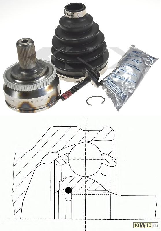 Код оригинала: 9463379, <BR>ШРУС наружн.к-т Volvo C70/S60/S70 2.0/2.0T/2.4/2.5 97>