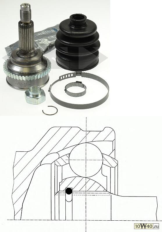 шрус наруж к-кт mazda demio 1.3 98