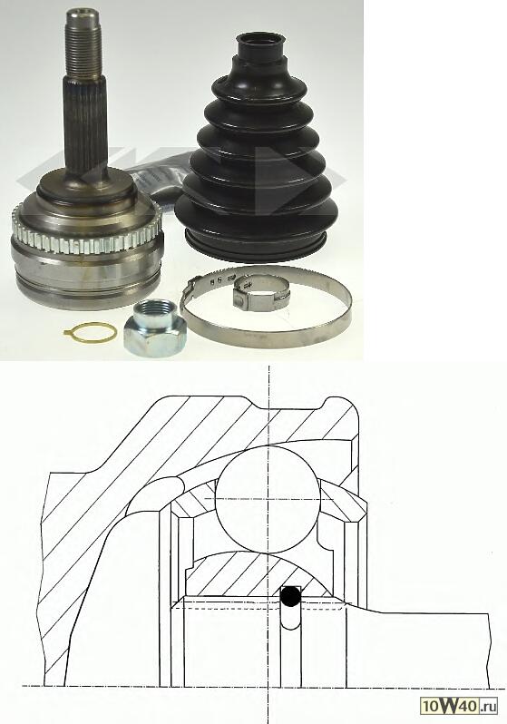 Код оригинала: 96257803 / 96183017 / 96481066 / 96251185 / 96481065 / 96298465 / 510851 / 96474836 / 96183016 / 96251184 / 96298466 / 96243574 / 96243571 / 96474837, <BR>ШРУС наружн.к-т Daewoo Lanos 1.3 ABS 97>