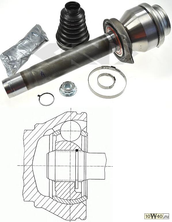 шрус вн к-т VW multiven / t5 2 5tdi 03-