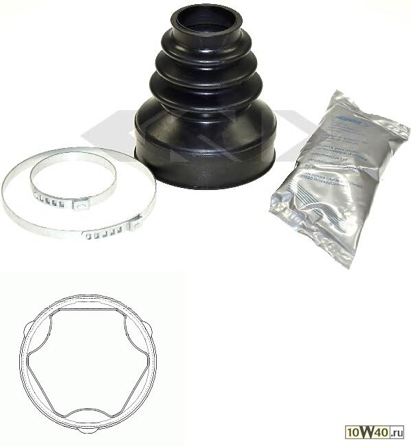 Пыльник ШРУСа внутр к-кт CITROEN: C4 04-, C5 01-04  PEUGEOT: 307 03-, 406 96-, 407 04-