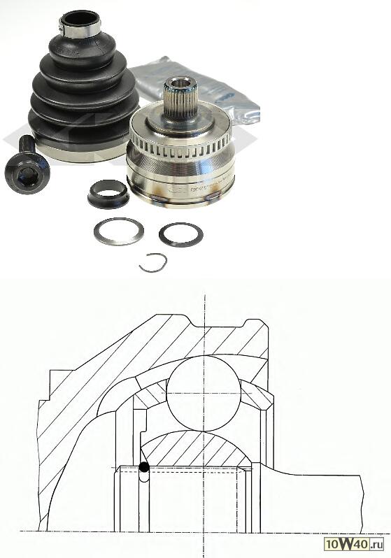 шрус наружный к-кт\audi a4 / a6, VW passat 1.8t / 1.9-2.5d 95-05