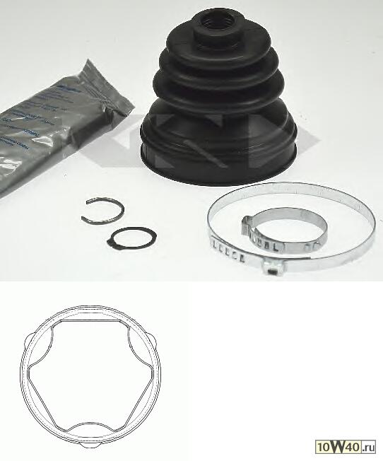 Пыльник ШРУСа внутр к-кт FORD: FOCUS II 1.6/1.6 Ti 04-, FOCUS II 1.6 06-, FOCUS II 1.6/1.6 Ti 05-, FOCUS II 1.6/1.6 Ti 04-12