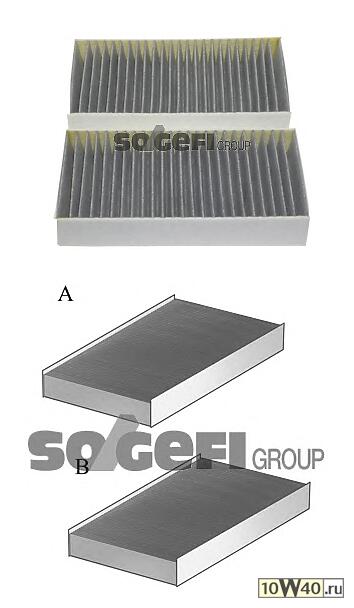 Фильтр салона [угольный] [к/кт 2шт]