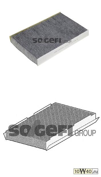фильтр салона угольный\ citroen c2 / c3 / c4, peugeot 307 / 1007 all 00>
