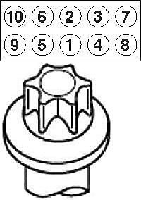 Код оригинала: 020495, <BR>комплект болтов ГБЦ Peugeot 406/607 2.2 16V EW12J4 00> (10)