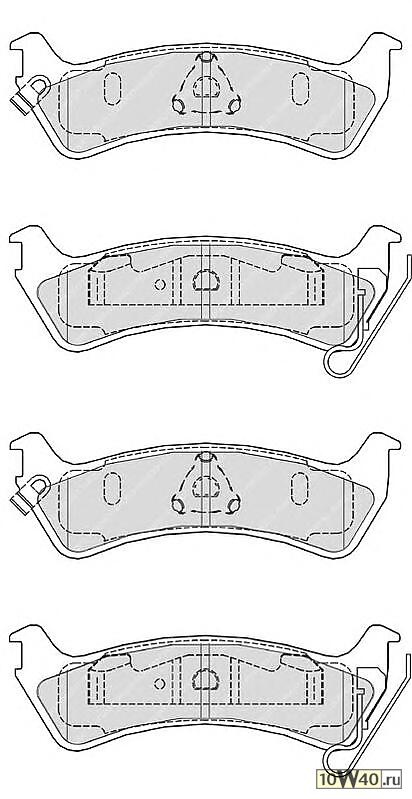 Колодки тормозные задние JEEP CHEROKEE, GRAND CHEROKEE