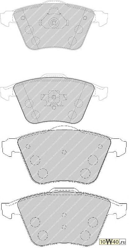 Колодки тормозные передние FORD Focus II / MAZDA 3, 6 / VOLVO C30, C70, S40, V40, V50 / OPEL Signum, Vectra C