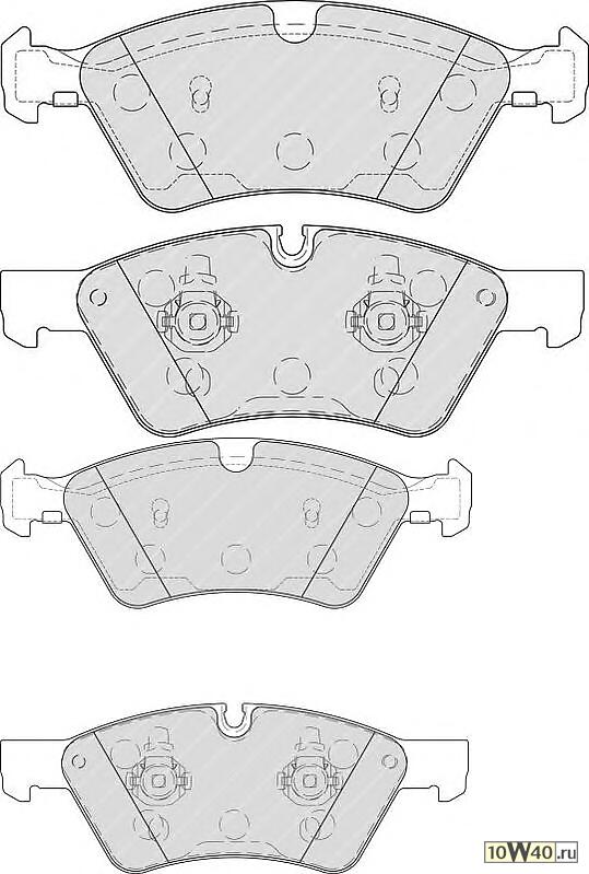 Колодки тормозные передние MERCEDES W164 (ML)/X164 (GL)/W211/W251
