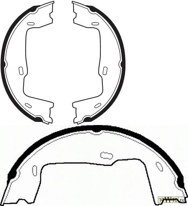 колодки барабанные ручника  Opel Astra 1.8i-2.0GSi 91-98/Omega all