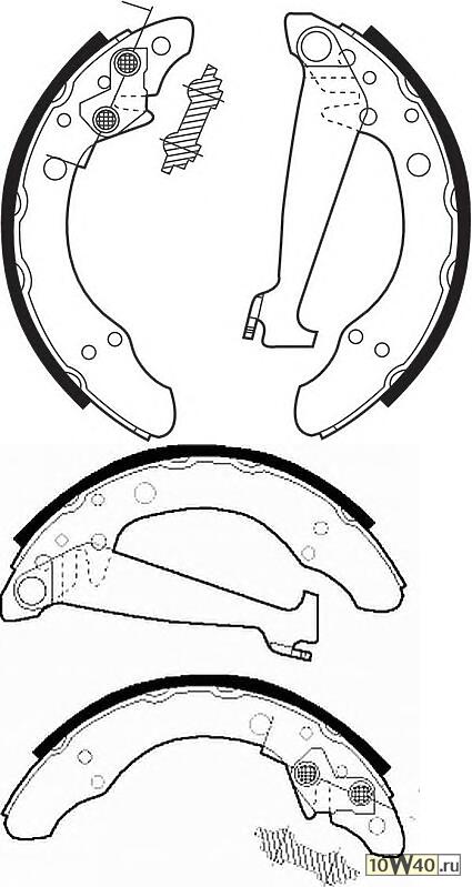 Колодки торм.бараб.задние