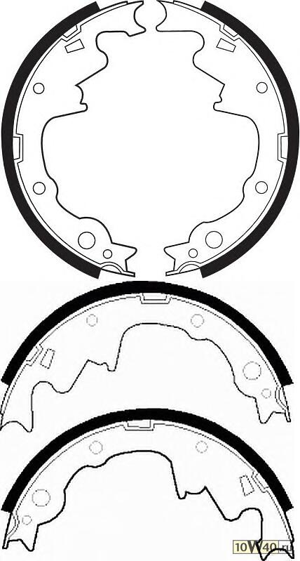 колодки барабанные  Jeep Cherokee 89>, Chrysler Voyager 92-95, Jeep Wrangler 91>