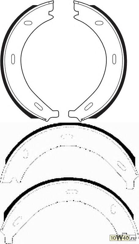Комплект тормозных колодок, стояночная тормозная система