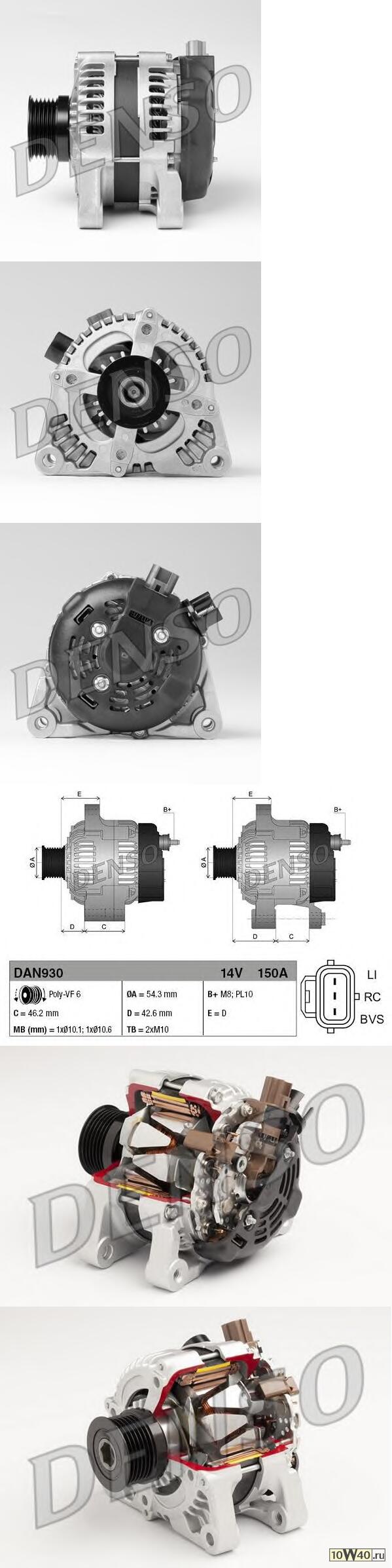  150A  Volvo S40 II/V50, Ford Focus 1.6TDCi/2.0TDCi 04>