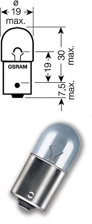 лампа r10w 12v 10w ultra life ba15s, блистер 2 шт.
