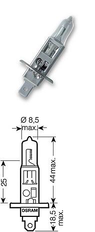 лампа 64150-01b н1 12v (55w) p14 5s стандарт 1 шт. в блистере