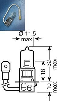 лампа osram галогеновая h3 pk22s 70w