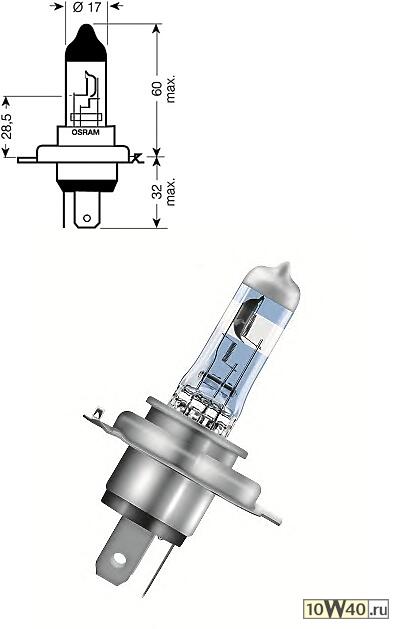 А/лампы NIGHT BREAKER UNLIMITED H4 12V 60/55W P43t (1 шт.)